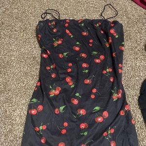 SHEIN cherry black and red body on dress XL spaghetti strap